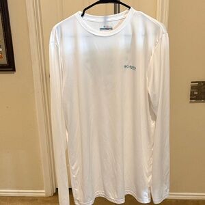 Columbia Men's White Long Sleeve Tee